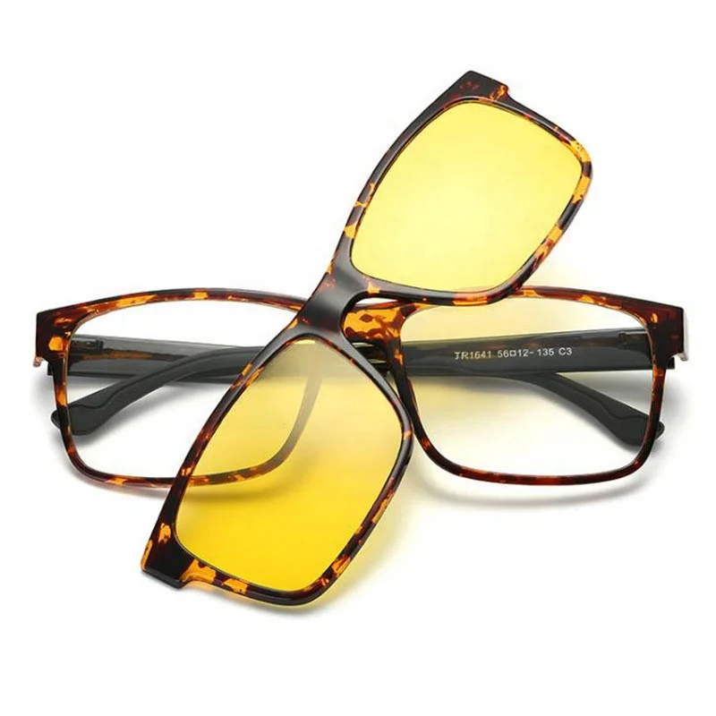 Reading Glasses with Clip on Magnetic Polarized Sunglasses Visor Clip