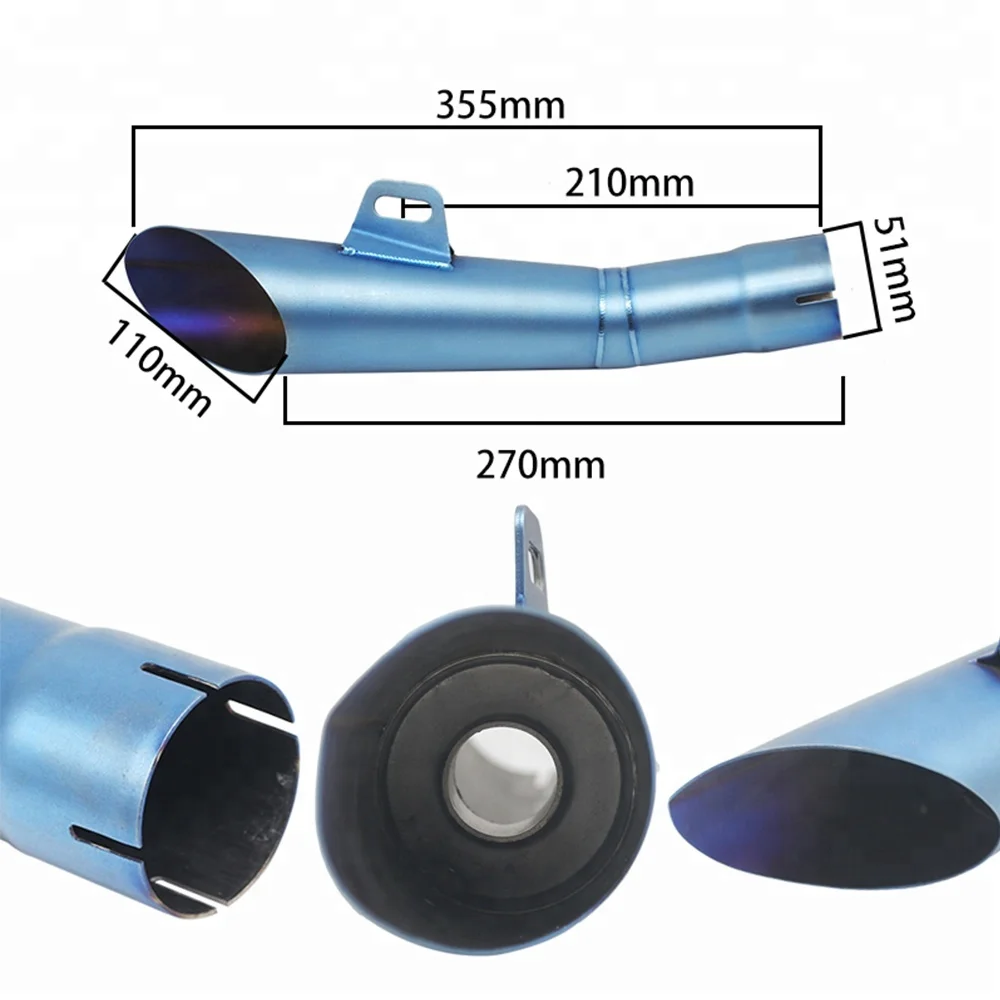 Универсальный нержавеющей стали титана дизайн мотоцикла глушитель выхлопной трубы с цветом