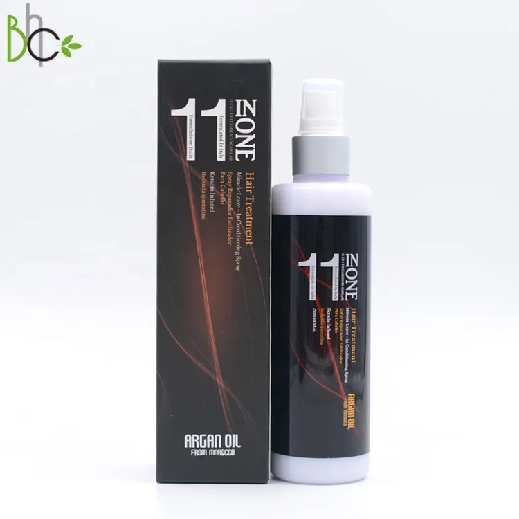 Free Samples Private Label 11 in 1 Leave in Conditioning Treatment Argan Oil Hair Spray