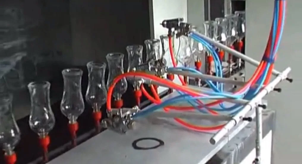 high temperature automatic glass bottle spray coating machine