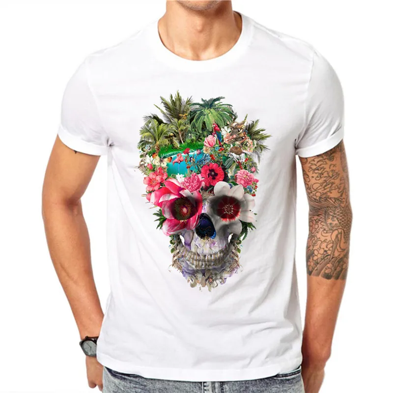 100 Cotton Flower Skull Printed Famous Brand Name T Shirt Buy Famous Brand Name T Shirt 100 Cotton Printing T Shirt Customized Logo Printed T Shirt Product On Alibaba Com