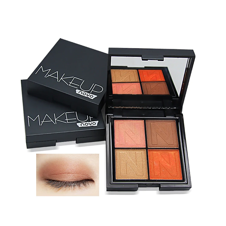 NOVO! Cosmetic Matte Pearlescent 4 Color Eyeshadow Professional Makeup Eye Shadow