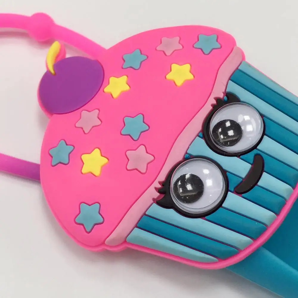 Милый мультфильм силиконовых губ чехол силиконовый блеск для