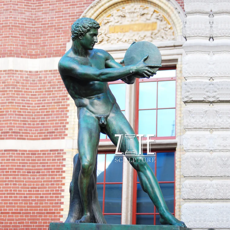 Myron Famous Design Life Size Discobolus Sculpture Bronze Man the Discus Thrower Statue