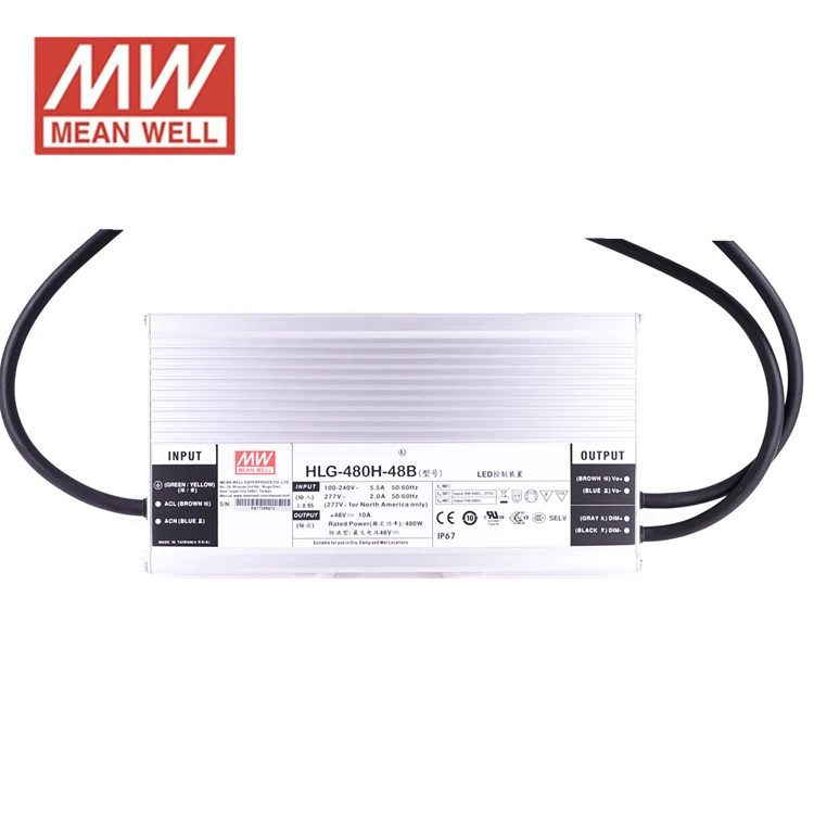 Светодиодный драйвер постоянного напряжения MEAN WELL HLG-480H-48 480W 48V