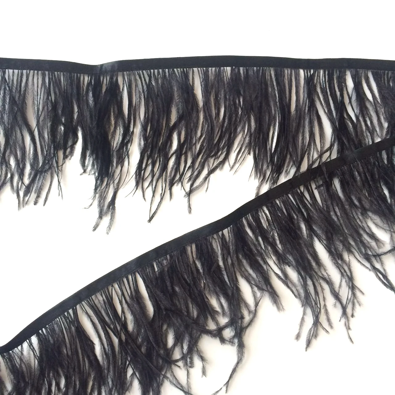 cheapest ostrich feather trim black ostrich