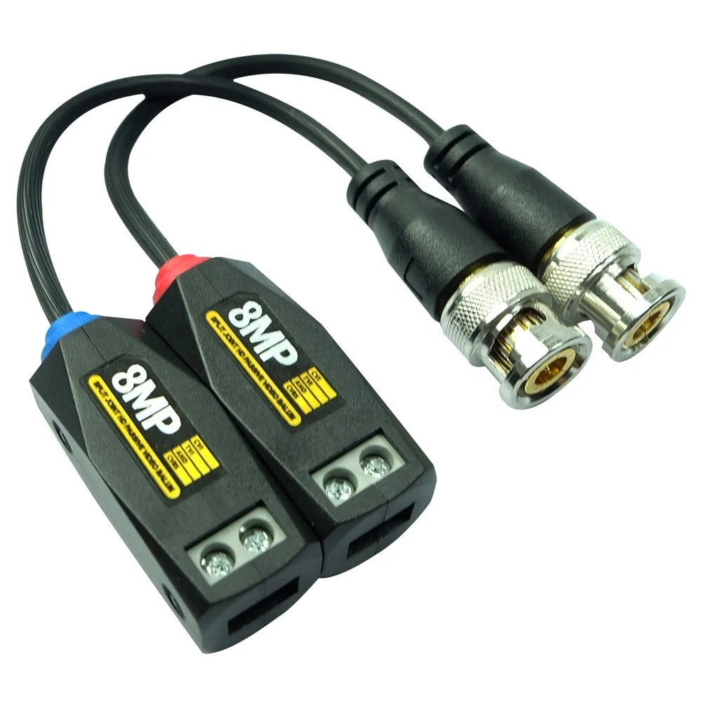 8MP Coax UTP Bnc 75 Ohm to 120 Ohm RJ45 IP Converter CCTV HD