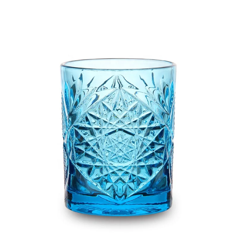 High Quality Custom Design Colored Glass Container Tumblers Cup Drink Ware Sets for Candle