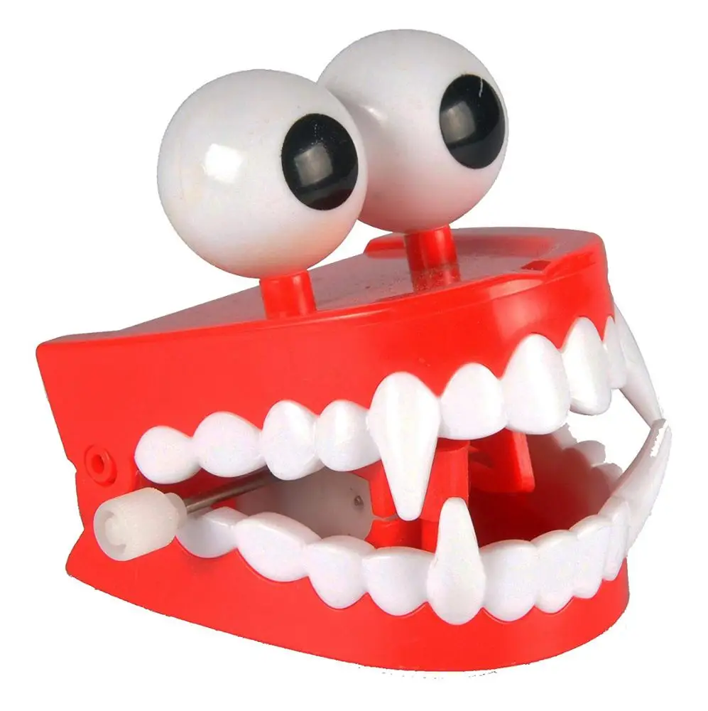 
 12 упаковок, заводные общающие зубы с глазами, игрушка для Хэллоуина, подарки для детей (один дюжина-6 вампиров + 6 обычных)  