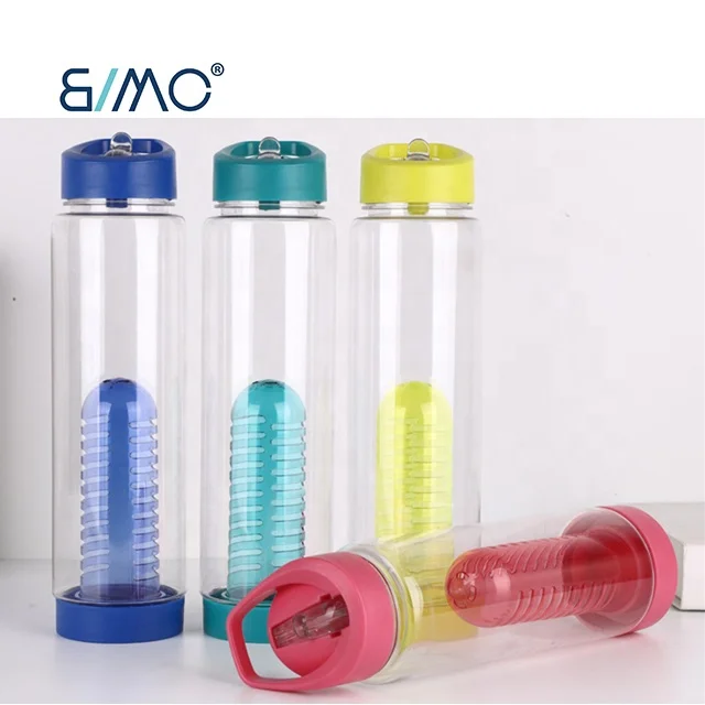 Fruit Infuser Water Bottle with Lid, Round Tritan Tumbler with