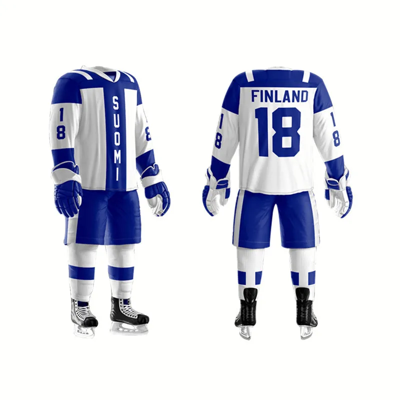 Custom Professional High Quality Blue Usa Hockey Jersey Men Moq 10pcs $35  Each - Ice Hockey Jerseys - AliExpress