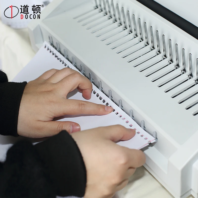 A4 Size Plastic Comb Binding Machine With Cheaper Price Comb Type Rubber Ring Clamping and Pressing Binding Machine