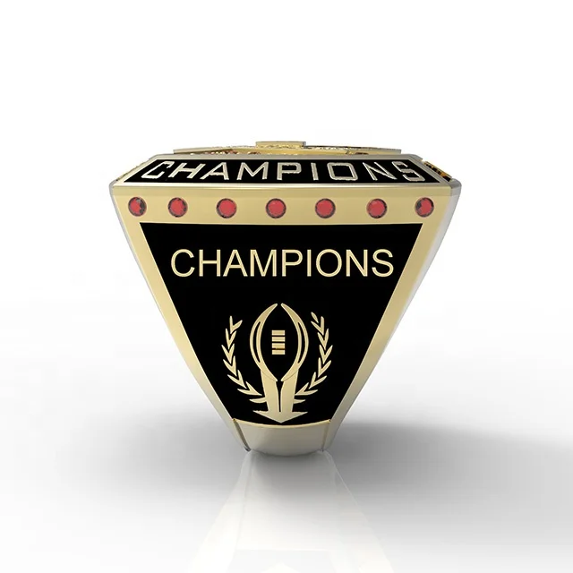 Custom Award Championship Rings for Cheer Baseball Made of Alloy with Oval Cut Gemstone Unique Design Jewelry