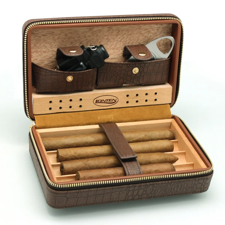 Buy Wholesale Xifei Luxury Leather Cigar Humidor Bag Travel