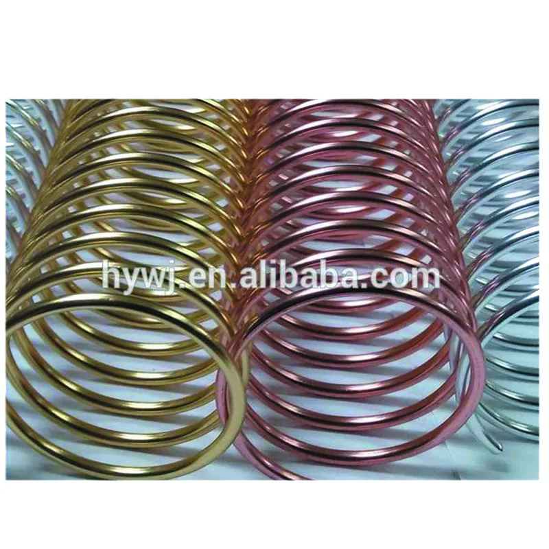 A4 Size 48rings 4:1 Pitch in Gold or Rose Color Notebook Single Spiral Coil Wire