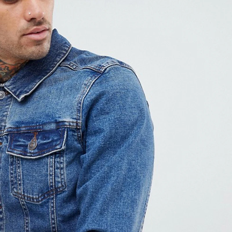 Пользовательские мужская одежда Демин куртка модный дизайн высокое качество OEM услуги фабрики мужские куртки