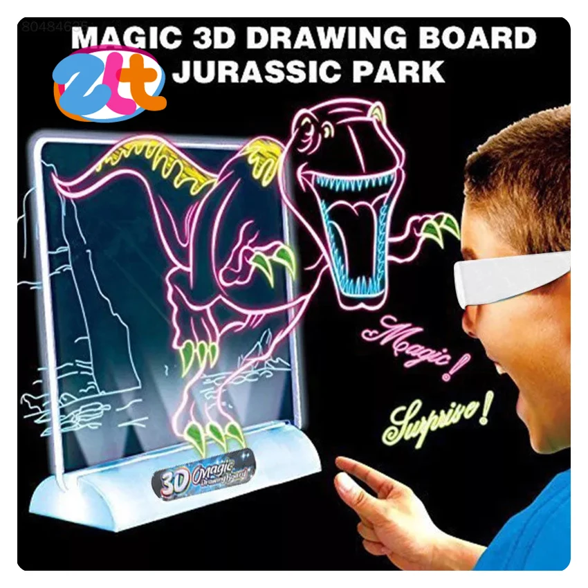 Kids Dinosaur Game 3d Magic Drawing Board - Buy Kids Dinosaur Game