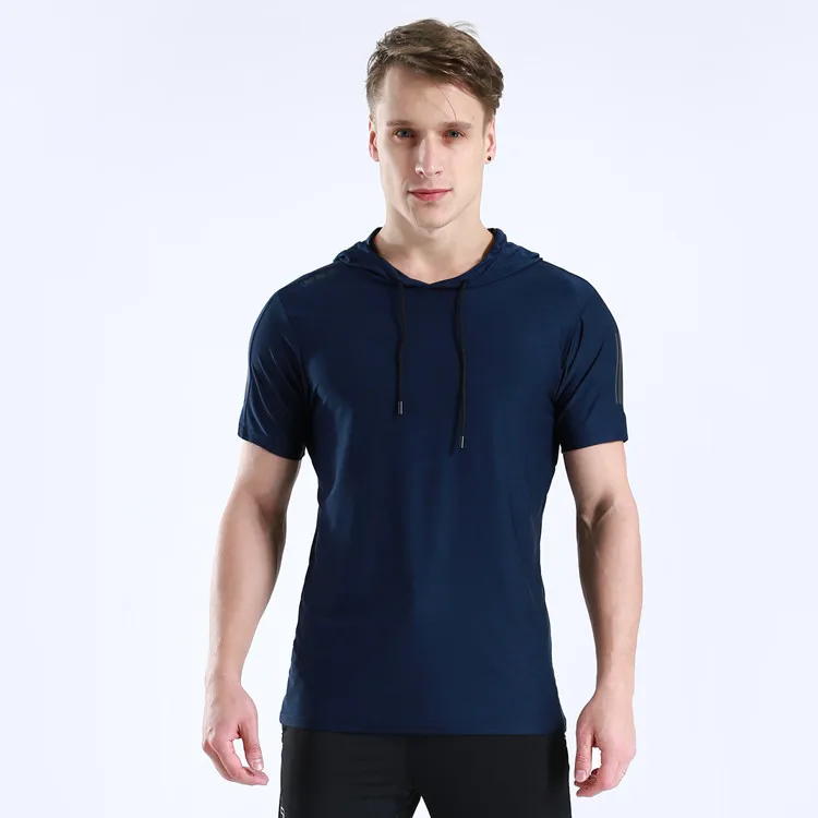 short sleeve gym hoodie