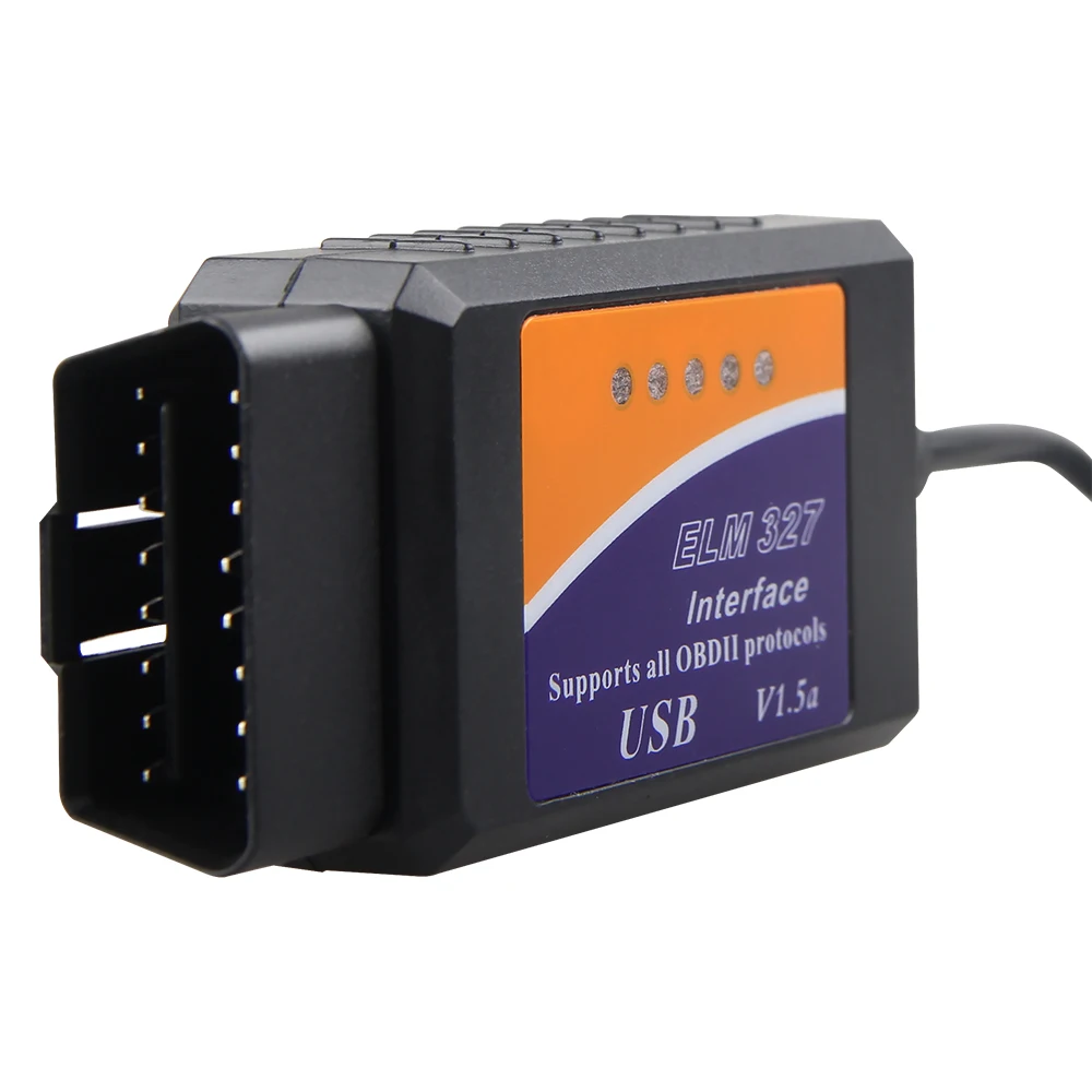 2026 Interface Support All OBDII Protocols USB Car Diagnostic Scanner ELM327 Free Program Engine RPM