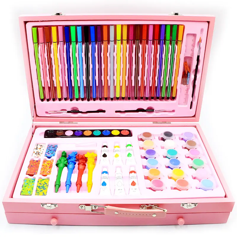 Drawing Art Supplies 130PCS Set Wood Wooden Box Painting Art Set for Kids  Teenagers - China Art Set, Art Marker Pen