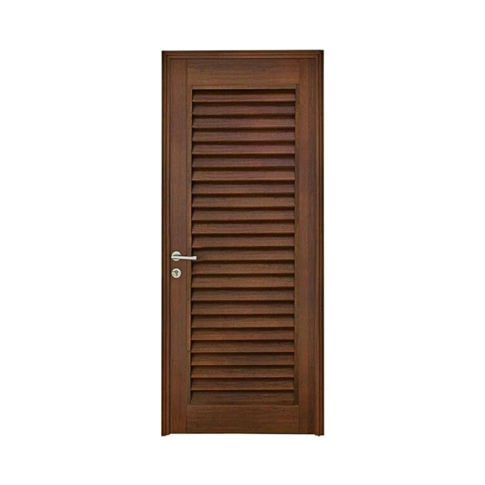 Concise Style Simple Japanese Design American Mahogany Main Wooden Door Polish Color