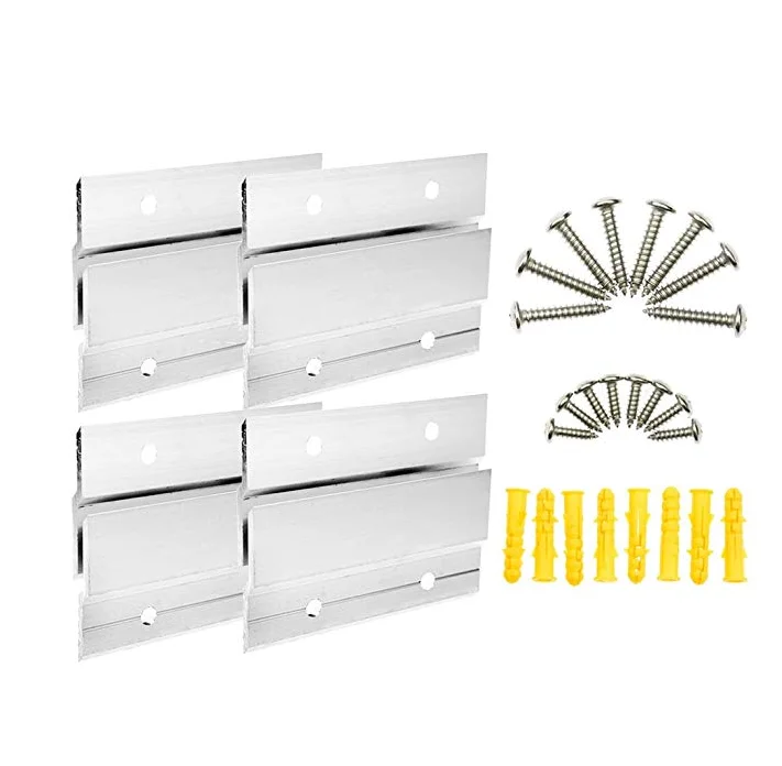 Kit di ganci per quadri francesi, 15,2 cm, 3 paia, barra a Z piccola, supporta 22,7 kg, accessori per appendere specchi