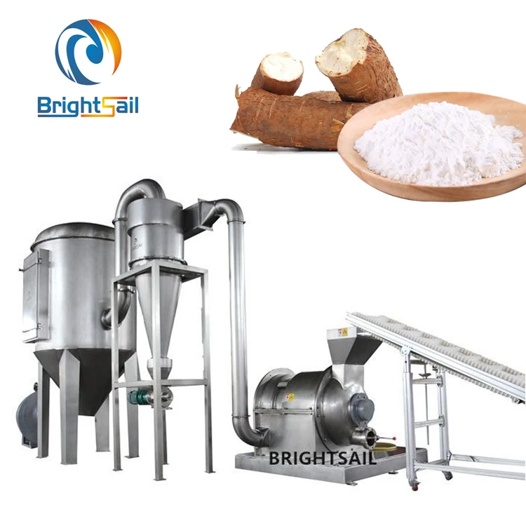 Dry Cassava Chip Flour Processing Hammer Grinding Making Mill Machine