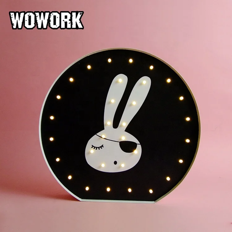 2025 WOWORK Customized 3D Lighted up LED Chalkboard Lighting for Office Decoration
