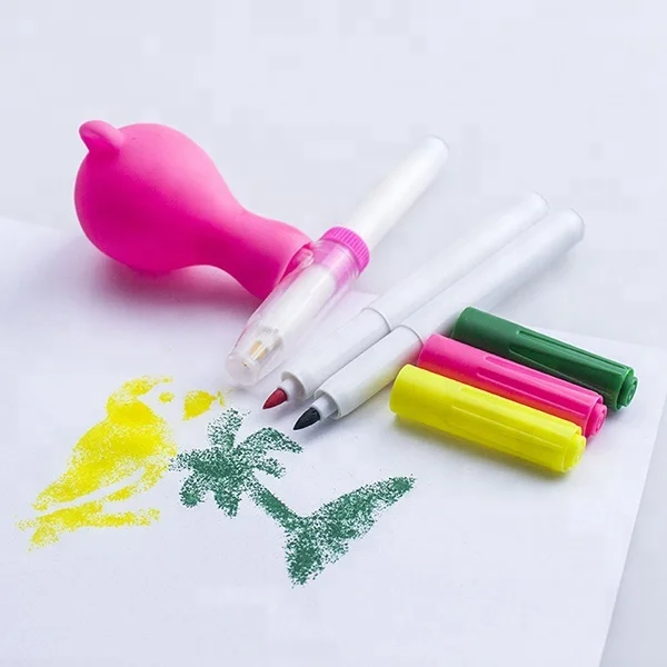 Hot Sale Magic Color Changing Markers with Stencil and Blow Pen Attachment  - China Gift, Blow Pen