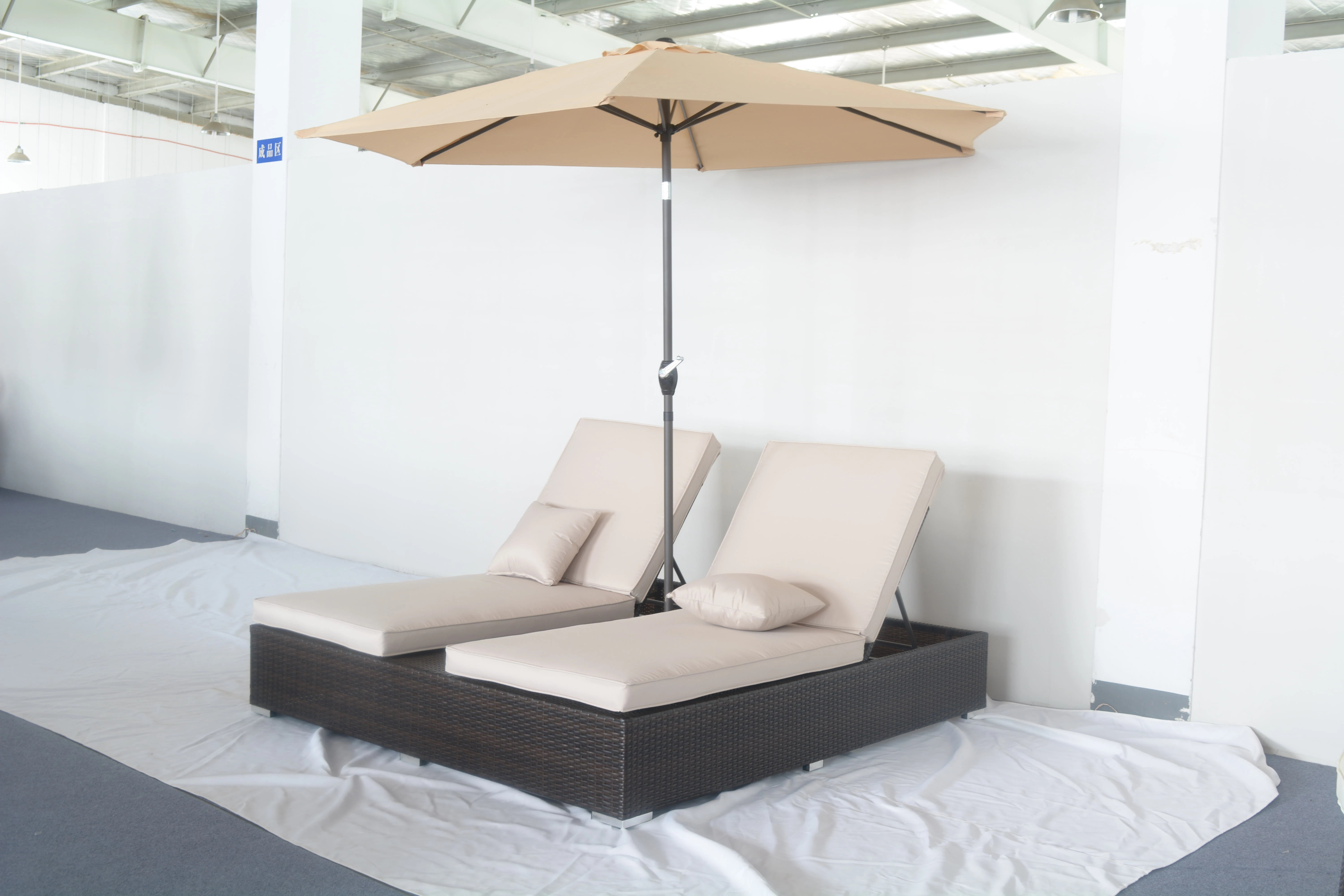 Уличная мебель для патио из ротанга, пляжный двойной шезлонг, горячая Распродажа, современный шезлонг, садовая мебель для отдыха