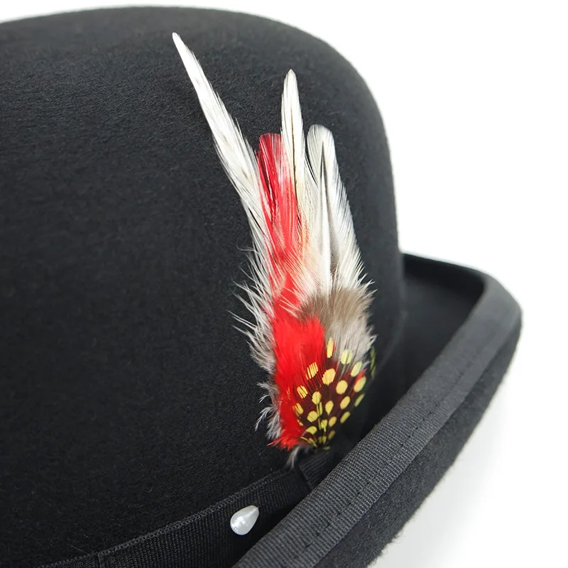 Unisex 100% Pure Wool Bowler Hat Wholesale Fashion Odm