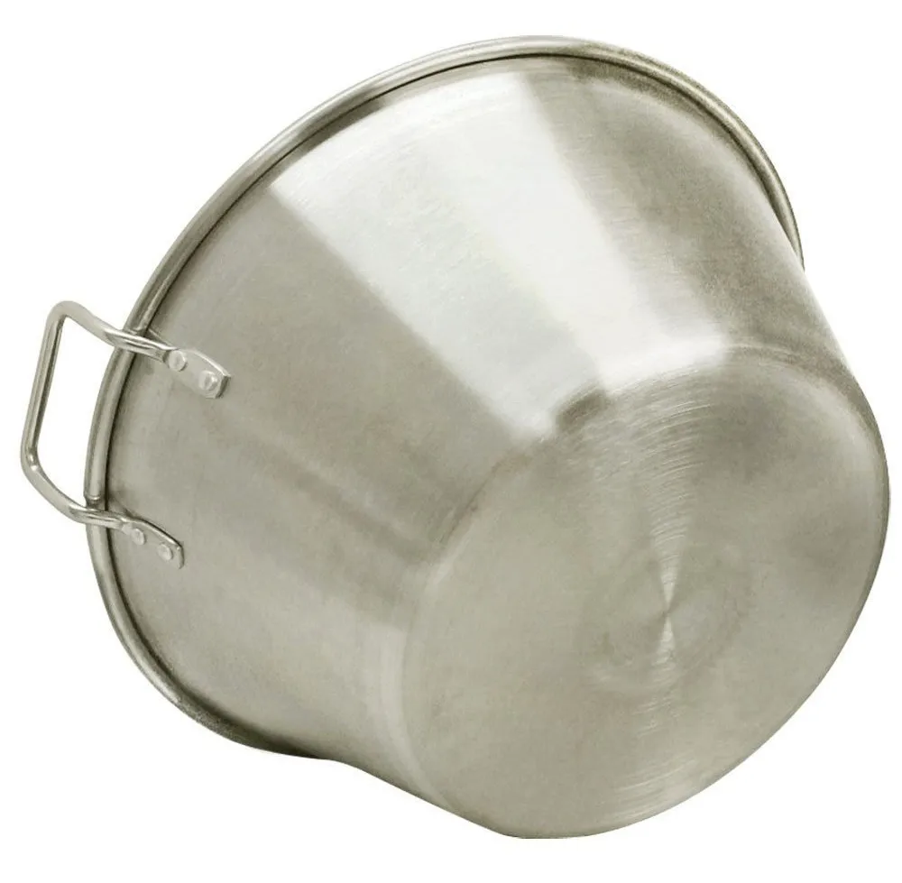 Mexican Cazo Stainless Steel Large Deep Pot for Multi-Purpose Cooking