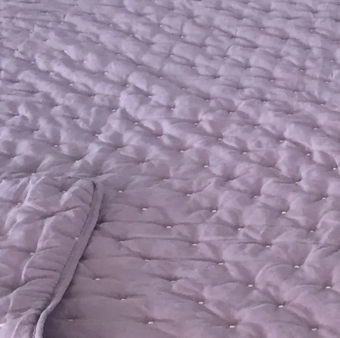 Однотонное роскошное покрывало с вышивкой 3 шт. стеганое для кровати мягкой