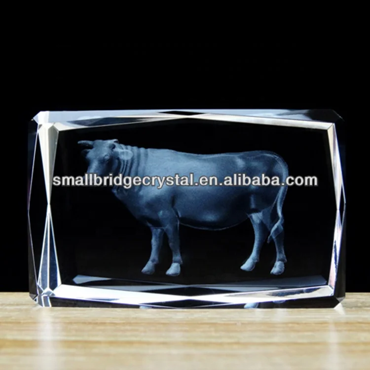 3d Engraving Laser Crystal Cube Craft Glass Gift Souvenir