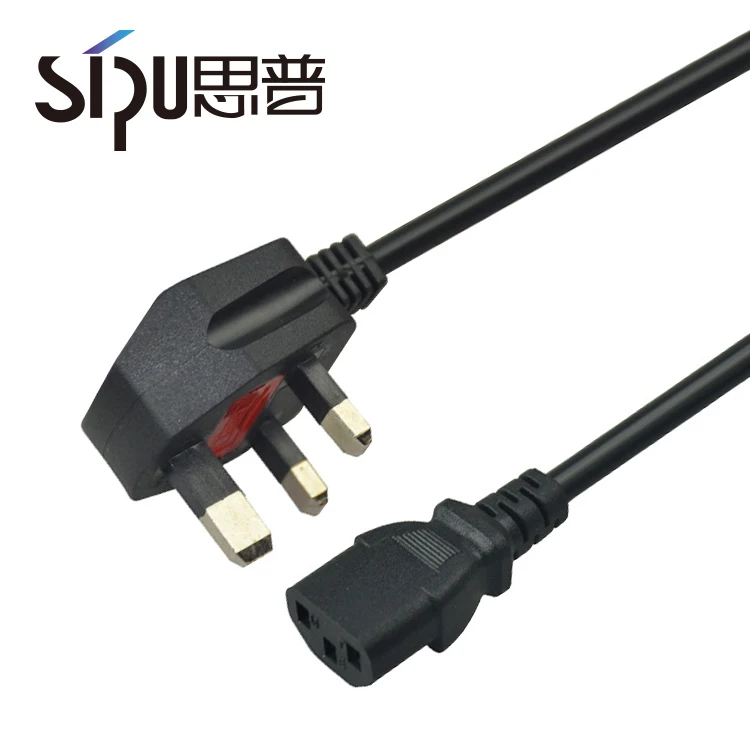 SIPU Copper 3 Pin Uk Plug Pc Laptop Computer Monitor Ac Power Cord Cable for Hair Dryer Power Cable