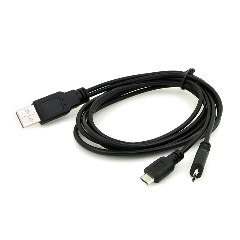 
 Бесплатный образец на заказ USB 2,0 a male к dual head miro male usb y splitter cable  
