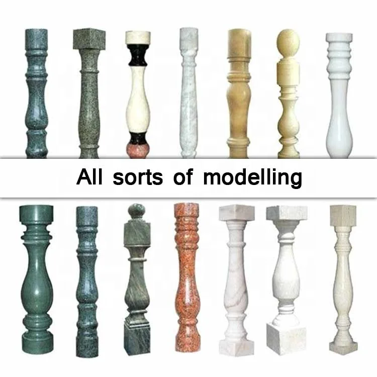 Hand Railings Marble Balcony Baluster Exterior Outdoor White Graphic Design Modern Wall Online Technical Support for Stair Case