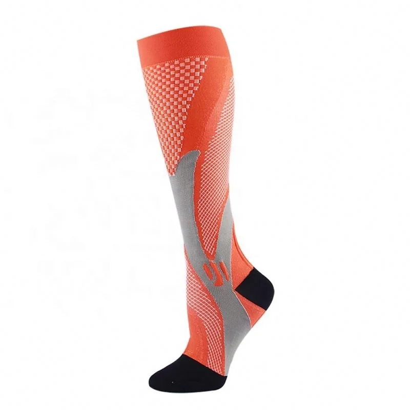 Компрессионные носки для мужчин и женщин лучший Градуированный спортивный костюм бега медсестер нашивки полета путешествий