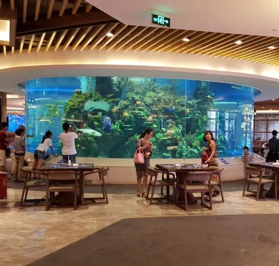 Большой прозрачный оригинальный акриловый цилиндр для аквариума