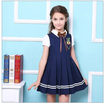 New Designs kindergarten primary school uniform designs girl pinafore dress school uniforms