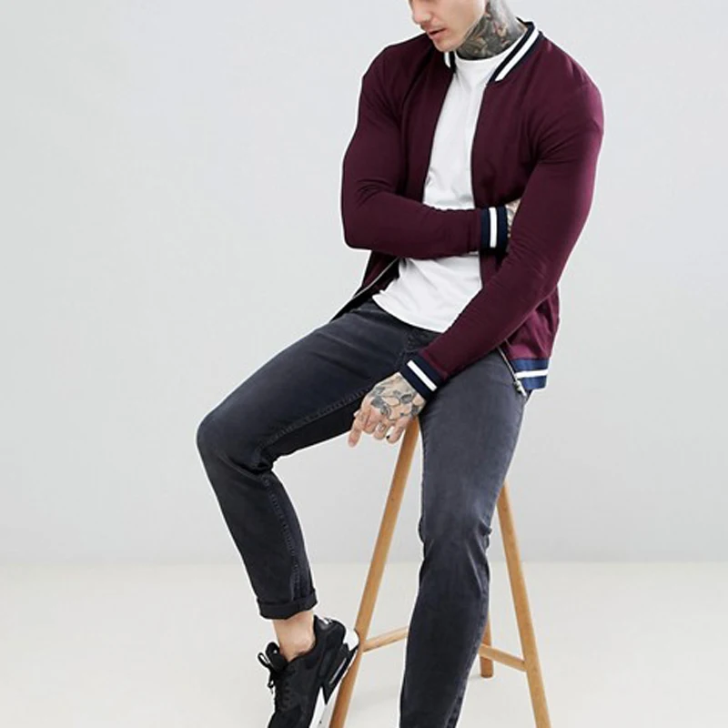 Популярный стенд воротник 100 хлопок новая мода бейсбол куртка логотип DIY индивидуальный дизайн мужская куртка