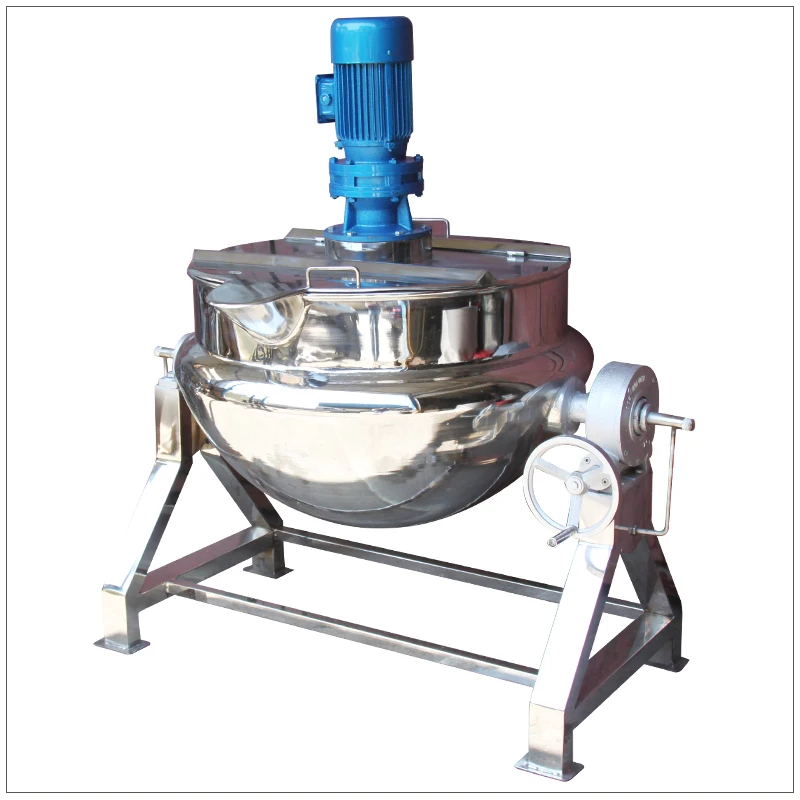 Stainless Steel Jacketed Kettle Mixer Sugar Boiler / Candy Cooking Machine/ Sugar Syrup Cooking Pot
