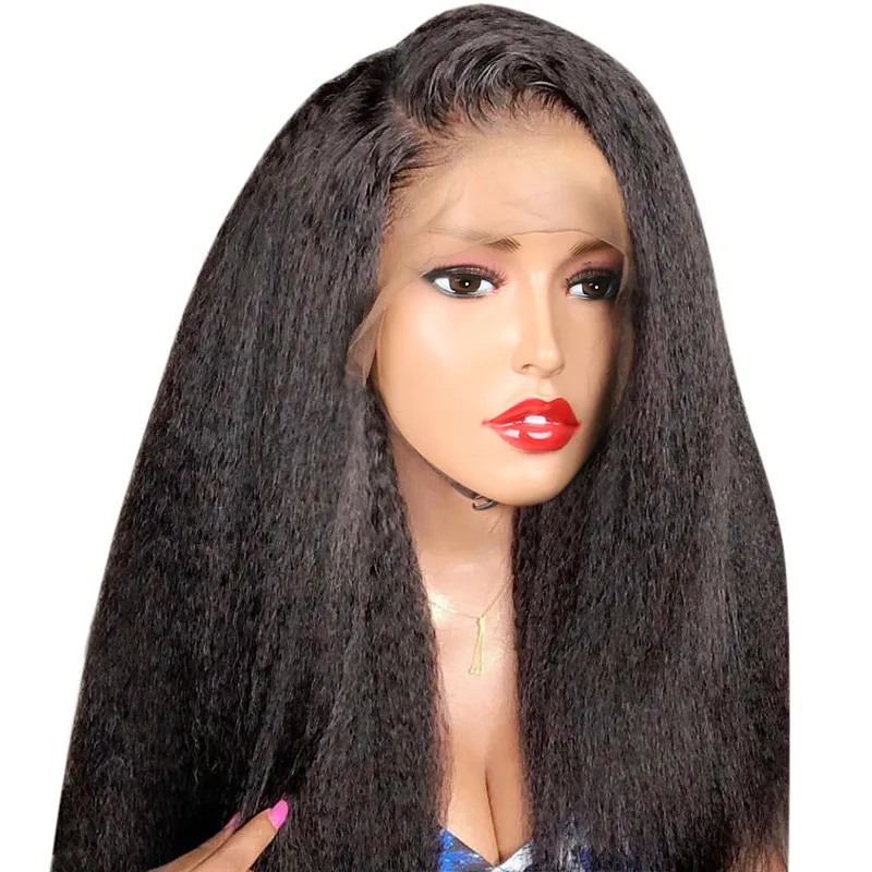 black straight lace front wig