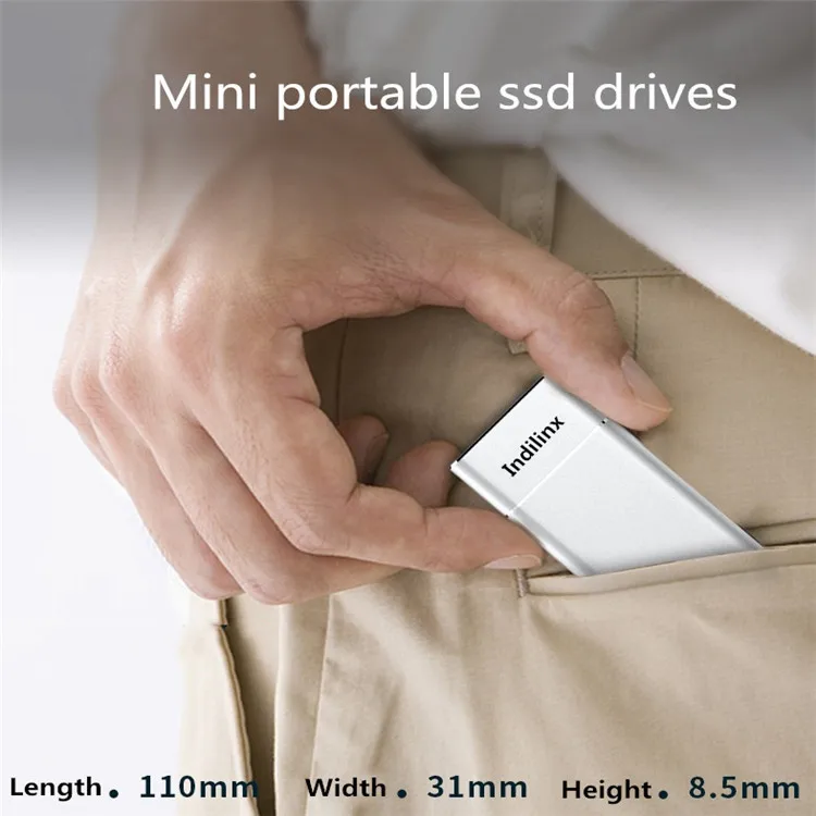 Indilinx USB3.1 Портативный твердотельный накопитель External 1 ТБ жесткий диск