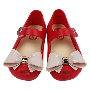 Fashion Girls Candy Color Cute Bow Princess Shoe Girls  Candy Jelly Shoes