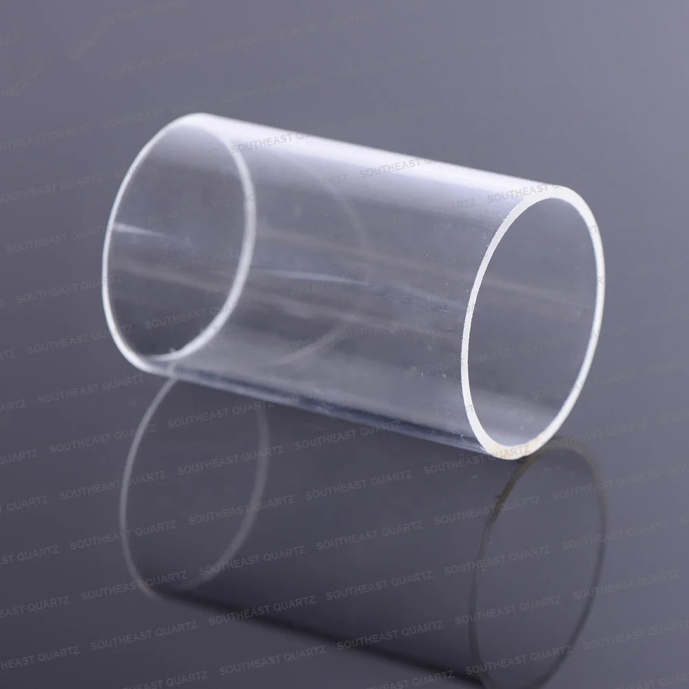 Прозрачная устойчивая к высоким температурам трубка из кварцевого стекла большого