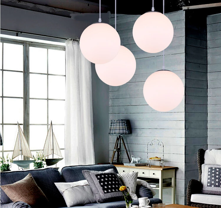 ペンダントライトガラス球ファンシー屋内寝室装飾LED白いガラス球
