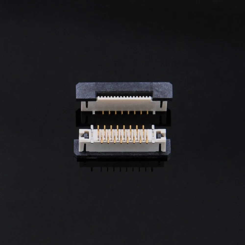 Low price 0.5mm pitch FPC/FFC connector H4.3 with wide lock gold-plating