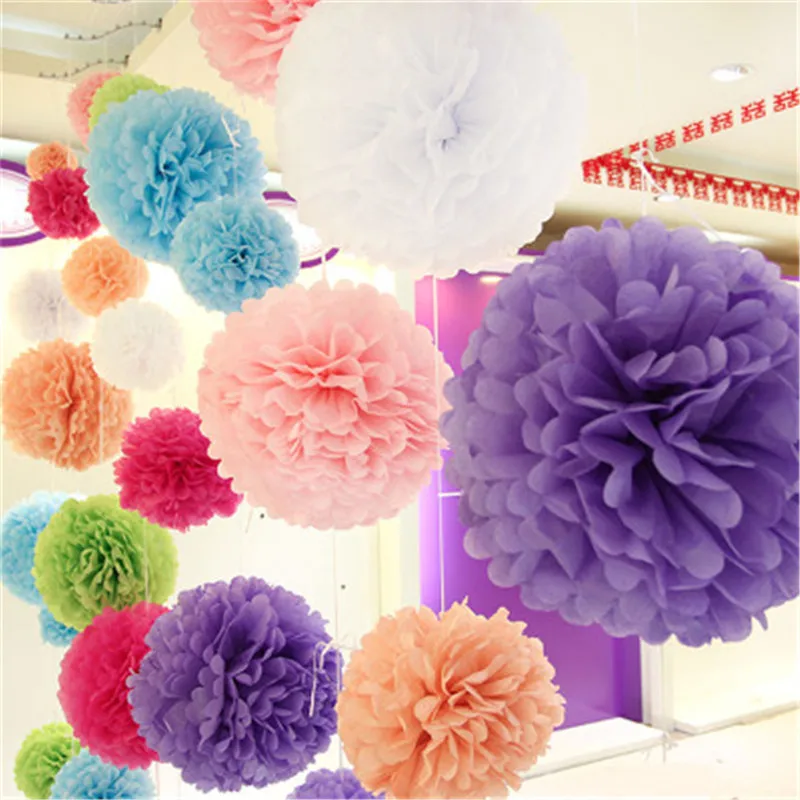 10pcs/set Cute Babyshower Decoration 15cm 6 Inch Tissue Paper Flowers ...