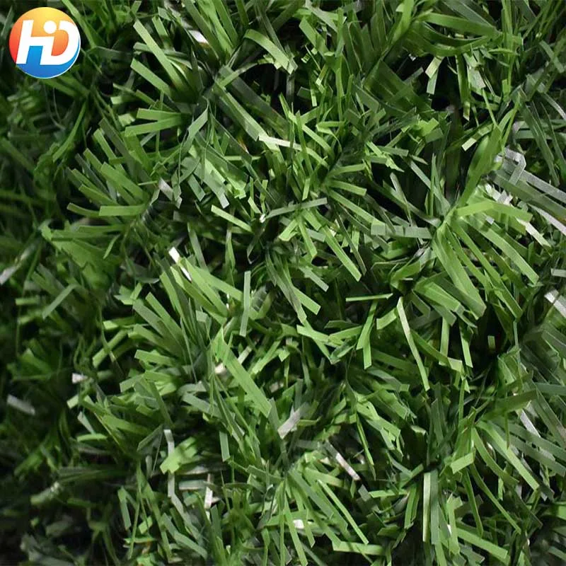 Decorative Artificial Grass Fence With Nonflammable Chain Link Fence